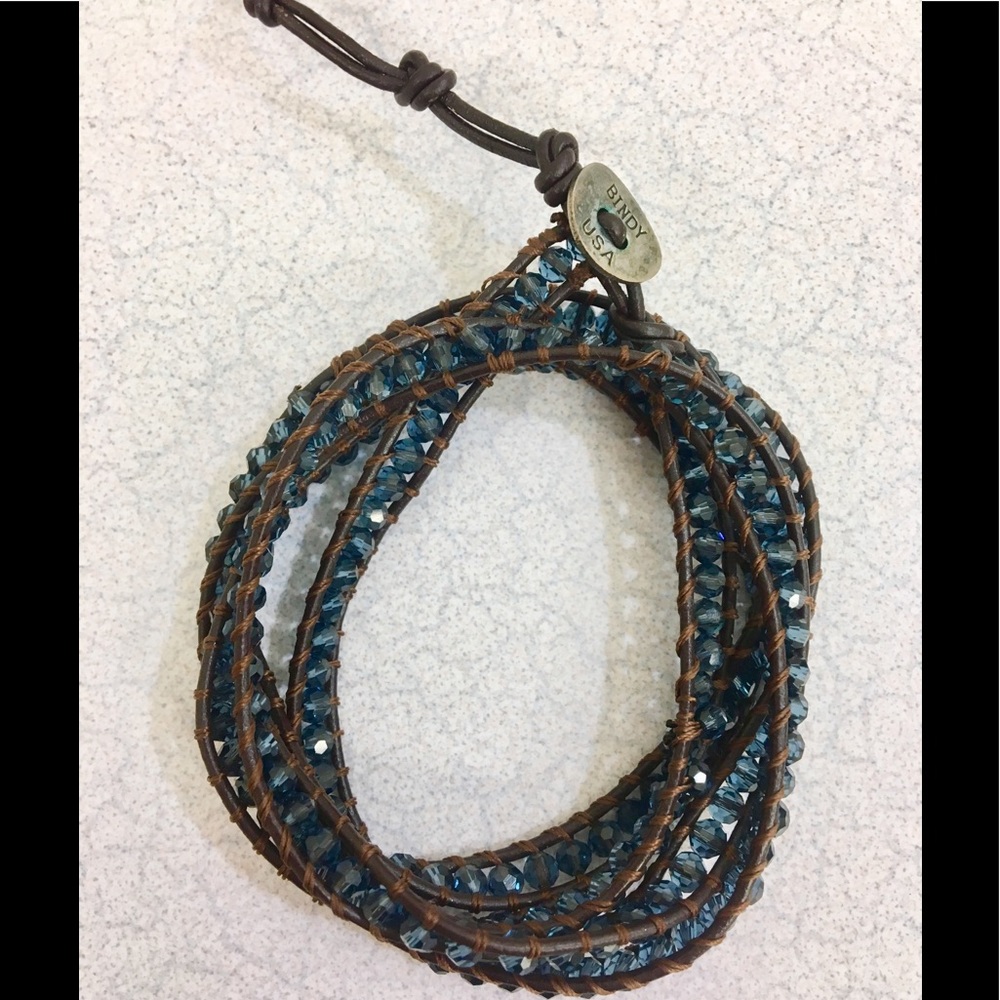Beautiful Bindy  leather wrap bracelet/necklace